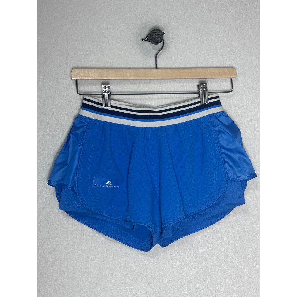 Adidas by Stella McCartney Barricade Blue Tennis Shorts Women Small 2-in-1 Mesh